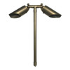 LV32 Brass Pathway Light w/ Weathered Brass Finish Underview