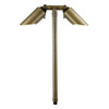 LV32 Brass Pathway Light w/ Weathered Brass Finish Angled