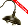 Dual Socket Gooseneck Barn Light 2SV925 Black Free Shipping
