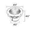 12V Composite Adjustable Enclosed In Ground Well Light w/ Flat Grill Cover