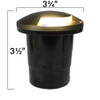 12V Composite In Ground Well Light w/ Cast Brass Bi-Directional Cover, Landscape Lighting w/ N.S.C., Easy DIY Installation - N.S.C.- OIG-3B-MR2