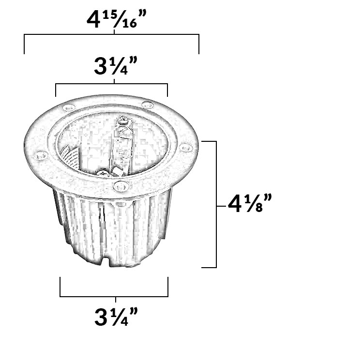 PGC5B Fixture Body Dimensions Diagram PGC5B Fixture Body Dimensions Diagram