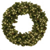 Warm White Wreath w/Pine Cones 48"