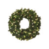 Warm White Wreath w/Pine Cones 36"