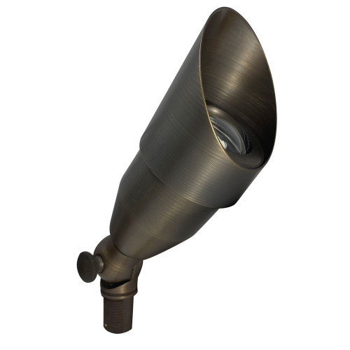 LED Brass Spotlight, Adjustable Swivel , No Splice Connect (NSC) Wiring, Landscape Lighting w/ NSC, Easy DIY Installation - LEDX-K008-NSC