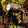 Cast Brass Side Arm Spotlight PSDX613 (in scene) Shown In Bronze