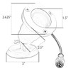 12V Brass Open Face Submersible LED Pond Lighting Mini Spotlight, Easy DIY Pond Lighting, No Splice Connections (NSC) - OUW-707