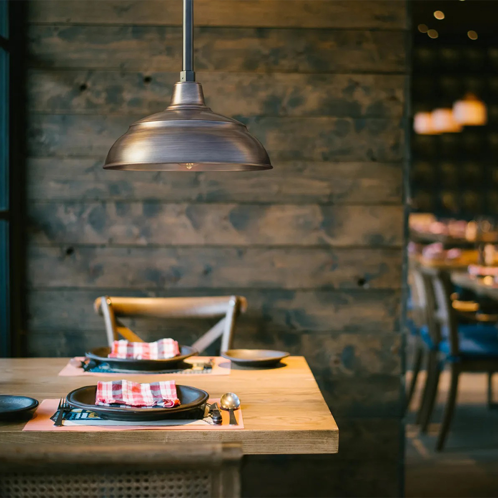 Natural Copper Farmhouse Restaurant Lighting Natural Copper Barn Style Pendant Lighting