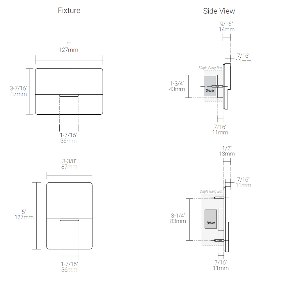 Minimal Seamless Pathway Step Deck Light Dimensions Minimal Seamless Pathway Step Deck Light Dimensions