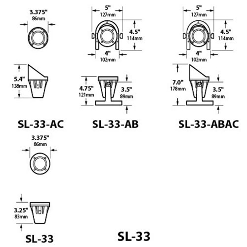 SL-33 Dimensions SL-33 Dimensions