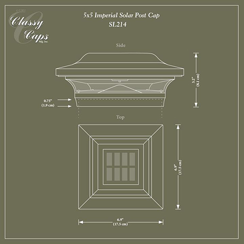 Post Cap Light Dimensions Post Cap Light Dimensions Example
