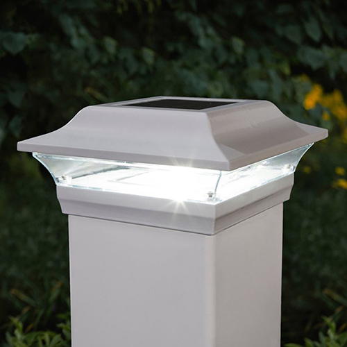 Close Up Shot Of Post Cap Light Post Cap Light Example