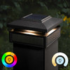Lumineer Smart Solar Post Cap Black In-Scene Diagram 1