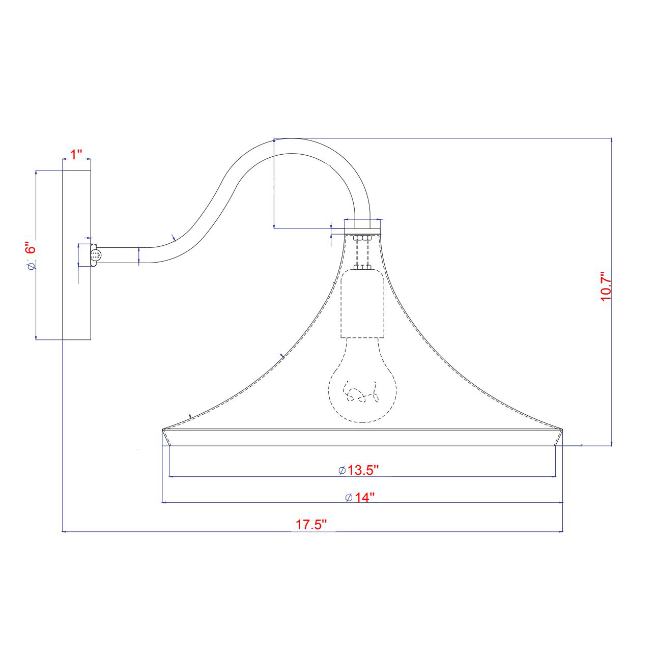 wall sconce dimensions