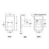 120V Low Profile Rectangular Step & Deck Light Dimensions