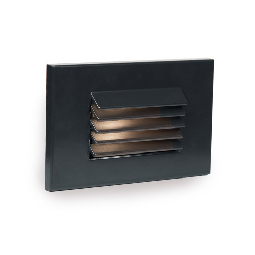 120V Aluminum Louvered Step and Deck Light in Black
