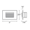 120V Aluminum Louvered Step and Deck Light Dimensions