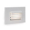 120V Aluminum Louvered Step and Deck Light in White