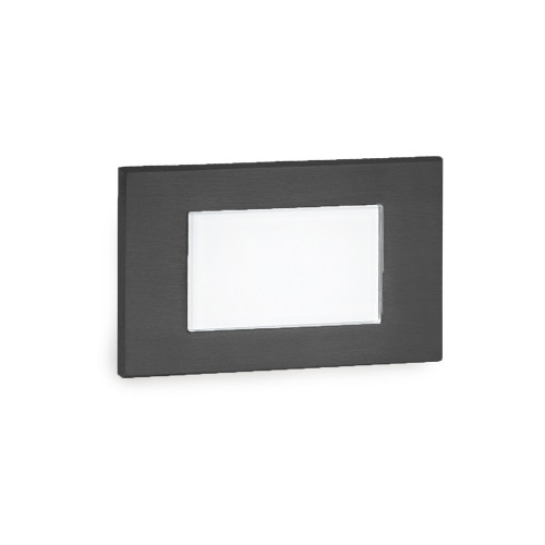 120V LED Open Face Wall Step & Deck Light in Black
