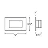 120V LED Open Face Wall Step & Deck Light Dimensions