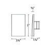 120V LED Sleek Vertical Step & Deck Light Dimensions