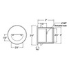 120V LED Round Step & Deck Light Dimensions