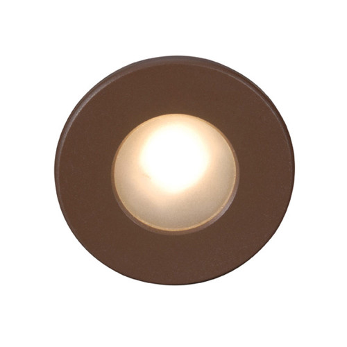 120V LED Round Aluminum Step & Deck Light in Bronze