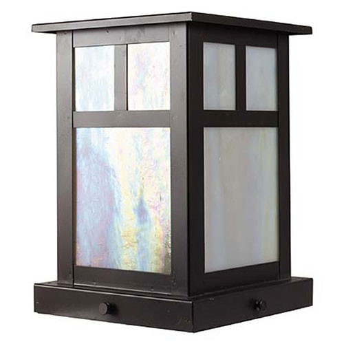 XPC-011 Pilaster Light in cappuccino finish and water glass option