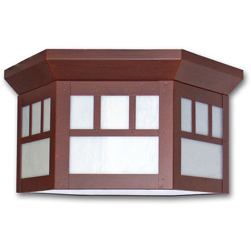 XPC-212 Ceiling Light in a copper bronze finish and opalescent white glass