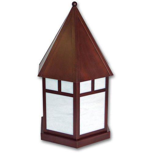 Pilaster Light XPC-394 in copper bronze finish and opalescent white glass