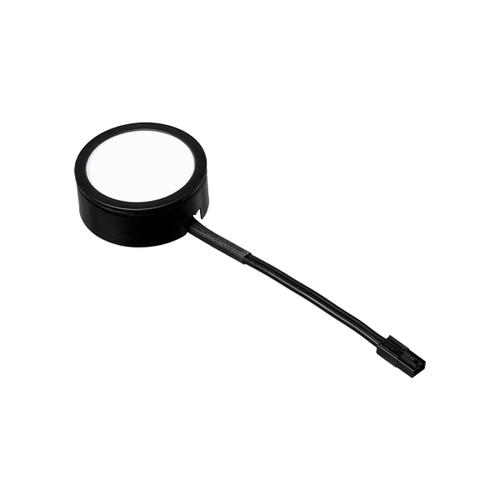 Single Lead Puck Light Shown in Black