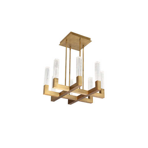 120-277V LED Aged Brass Modern Crystal Chandelier Main