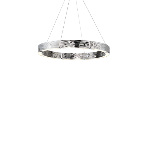 120V LED Polished Nickel Flush Mount Circular Chandelier Main