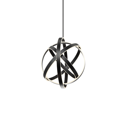 120V LED Black/Silver Orbit Chandelier Main